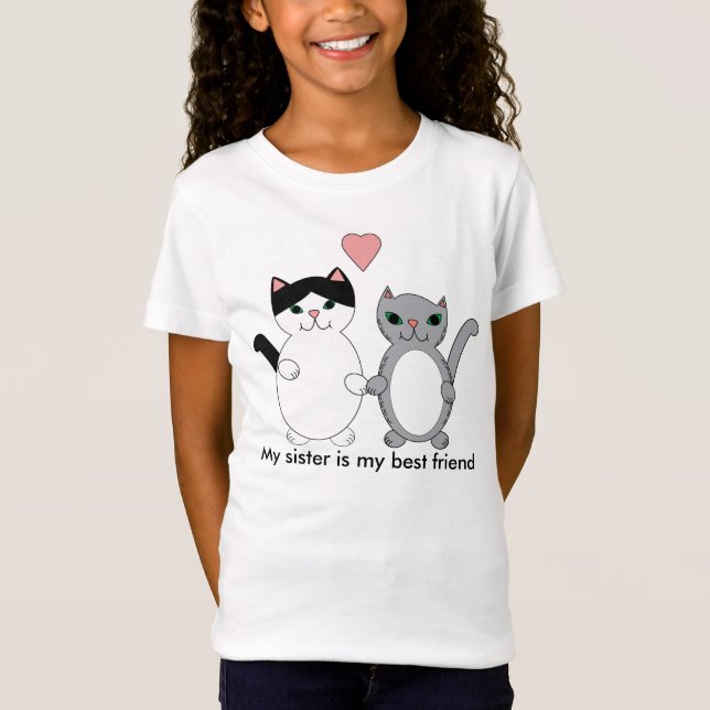Sister Best Friend Cats T-Shirt (Vorderseite)