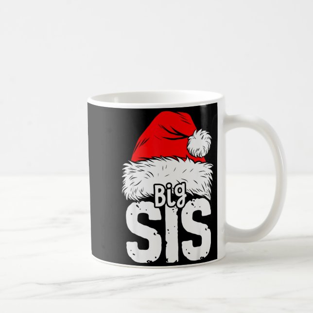 Sister Big Santa Christmas Family Matching Pyjamas Kaffeetasse (Rechts)