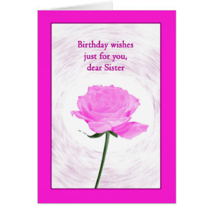 Sister Birthday Beautiful Pink Rose