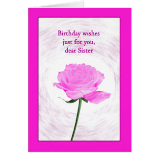 Sister Birthday Beautiful Pink Rose