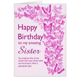 Sister Birthday Butterflies