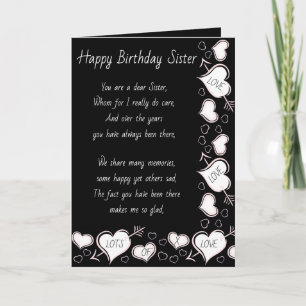 Sister Birthday Card Karte
