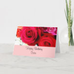 Sister Birthday Greeting Roses Karte<br><div class="desc">Birthday products for Sisters</div>
