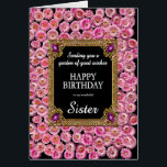 Sister Birthday Pink Daisies<br><div class="desc">Eine BlumenGeburtstagskarte für deine Schwester. Diese elegante Geburtstagskarte präsentiert eine zarte Mischung aus sanften rosafarbenen Gängen, die Schönheit, Gnade und Freude symbolisieren. Das helle und luftige Blumendesign verleiht der Natur eine Touch des Charmes und ist ideal, um einen besonderen Tag mit Wärme und Liebe zu feiern. Die fröhlichen Blume rufen...</div>