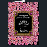 Sister Birthday Pink Daisies<br><div class="desc">Eine BlumenGeburtstagskarte für deine Schwester. Diese elegante Geburtstagskarte präsentiert eine zarte Mischung aus sanften rosafarbenen Gängen, die Schönheit, Gnade und Freude symbolisieren. Das helle und luftige Blumendesign verleiht der Natur eine Touch des Charmes und ist ideal, um einen besonderen Tag mit Wärme und Liebe zu feiern. Die fröhlichen Blume rufen...</div>