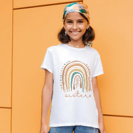 Sister Boho Rainbow and Pastel Design Kids T - Shi T-Shirt