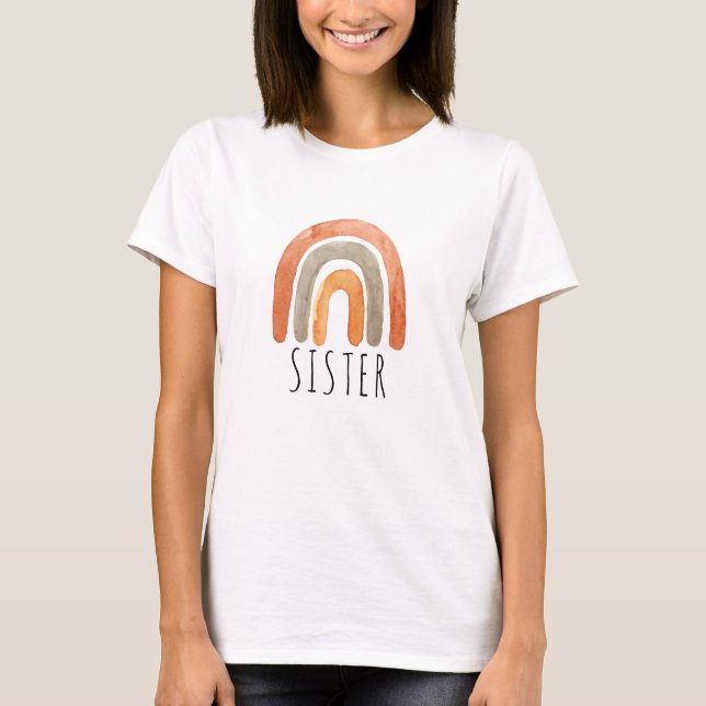 Sister Boho Rainbow Family T-Shirt (Vorderseite)