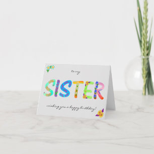 SISTER Bold Bohemische Geburtstagskarte Karte
