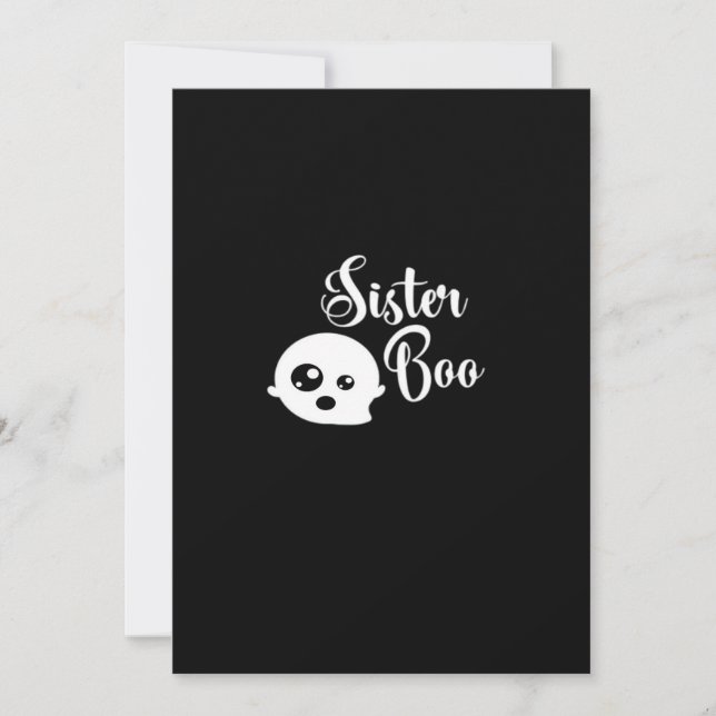Sister Boo Halloween Feiertagskarte (Vorderseite)