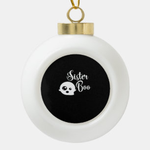 Sister Boo Halloween Keramik Kugel-Ornament