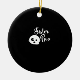 Sister Boo Halloween Keramik Ornament