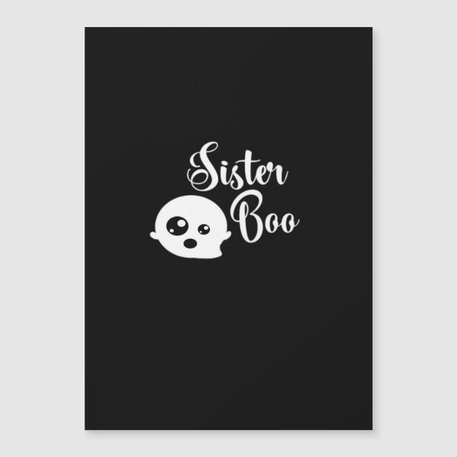 Sister Boo Halloween Magnetkarte (Vorderseite)
