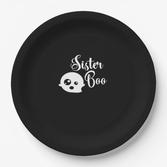 Sister Boo Halloween Pappteller (Vorderseite)