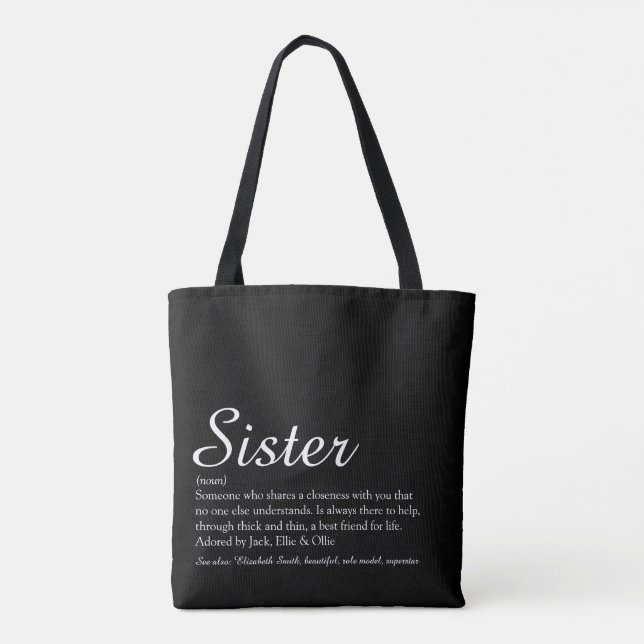 Sister Definition Skript Modern Spaß (Rückseite)