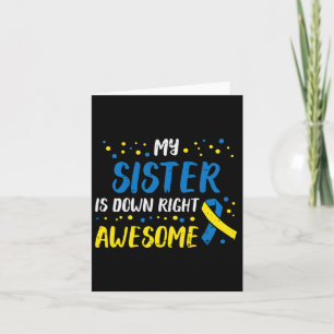 Sister Down Right Phantastisch Down Syndrome Aware Karte