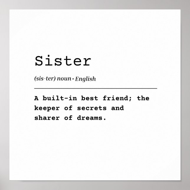 Sister - Ein gut ausgestatteter Freund Poster (Vorne)