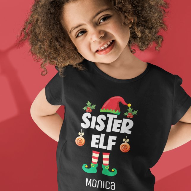 Sister elf Familie, die Weihnachtsbaum passt T-Shirt (Von Creator hochgeladen)