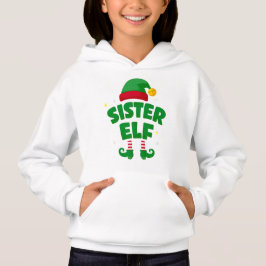 Sister Elf Fun Family Christmas Design Hoodie