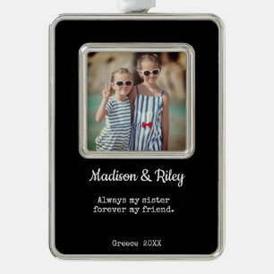 Sister Foto Gerahmt Ornament Rahmen-Ornament Silber