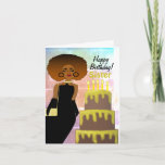 Sister Funny African American Happy Birthday Card Karte<br><div class="desc">Diese lustige Happy Birthday Card beinhaltet eine afrikanisch-amerikanische Dame mit einem Afro,  das ein Pocketbook trägt. Hol dir diese lustige Karte für deine Schwester und zeig ihr,  wie viel sie dachte.</div>