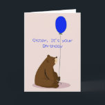 Sister Gefühl Blue Über Birthday Niedlich Bär Karte<br><div class="desc">Sister Gefühl Blue About Birthday Niedlich Bear mit einem blauen Ballon lassend gehen der Blues mit einer liebevollen unterstützenden Nachricht</div>