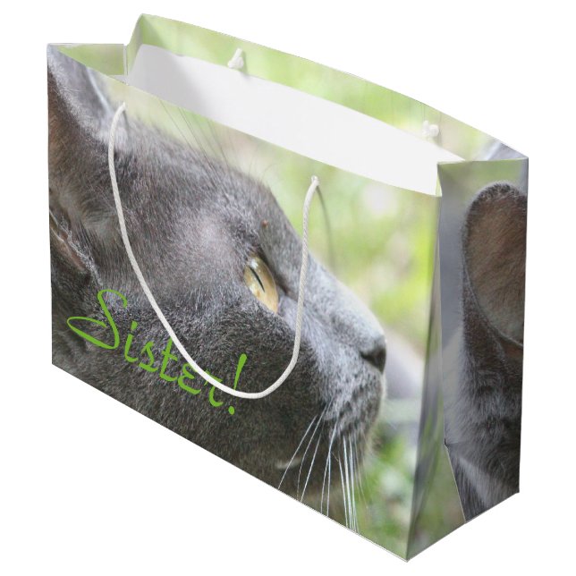 Sister Gift Bag Große Geschenktüte (Rückseite Schrägansicht)