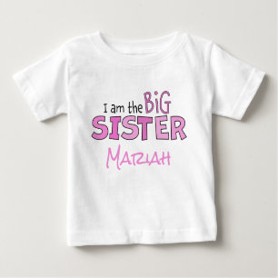 Sister Girly Pink Moderne Typografie Niedlich Baby T-shirt