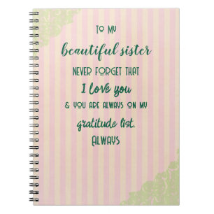 Sister Gratitude Notizblock
