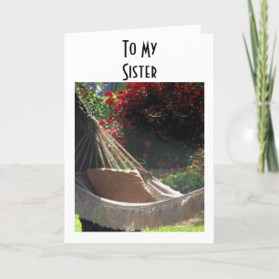 SISTER-HAMMOCK SAYS-RELAX, GENIESSEN/GLÜCKLICH GEB KARTE