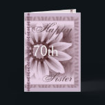 SISTER - Happy 70 th Birthday - LAVENDER Blume Karte<br><div class="desc">Diese Karte mit ihrer weichen pastellfarbenen Blume und Spitze ist ein guter Weg, um Ihrer Schwester einen guten Geburtstag zu wünschen! Sie können ihren Namen und ihr Alter hinzufügen, um es zu einer Art Karte zu machen... Special! Um mehr von meinen Geburtstagskarten zu sehen, legen Sie sie in Zazzles Suchfeld...</div>