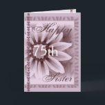 SISTER - Happy 75. Geburtstag - LAVENDER Blume Karte<br><div class="desc">Diese Karte mit ihrer weichen pastellfarbenen Blume und Spitze ist ein guter Weg, um Ihrer Schwester einen guten Geburtstag zu wünschen! Sie können ihren Namen und ihr Alter hinzufügen, um es zu einer Art Karte zu machen... Special! Um mehr von meinen Geburtstagskarten zu sehen, legen Sie sie in Zazzles Suchfeld...</div>