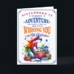 Sister Happy Birthday Card, Adventure erwartet Karte<br><div class="desc">Feiern Sie den besonderen Tag Ihrer Schwester mit dieser herzlichen Grußkarte! Lass ihr,  dass sie nicht nur eine Schwester ist,  sondern auch eine ewige Freundin und lebenslange vertraute BESTE FREUNDIN. Machen Sie ihren Tag mit dieser liebevoll gestalteten Karte!</div>