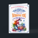 Sister Happy Birthday Card, Adventure erwartet Karte<br><div class="desc">Feiern Sie den besonderen Tag Ihrer Schwester mit dieser herzlichen Grußkarte! Lass ihr,  dass sie nicht nur eine Schwester ist,  sondern auch eine ewige Freundin und lebenslange vertraute BESTE FREUNDIN. Machen Sie ihren Tag mit dieser liebevoll gestalteten Karte!</div>