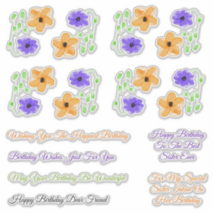 Sister Inlaw and Friends Birthday Wains Aufkleber