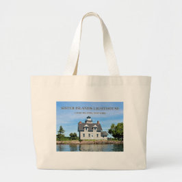 Sister Islands Lighthouse, New York Jumbo Tote Bag Jumbo Stoffbeutel