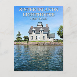 Sister Islands Lighthouse, New York Postcard Postkarte