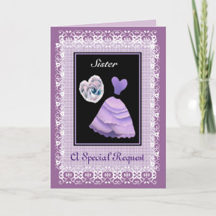 SISTER Junior Bridesmaid - LILA Gown Einladung