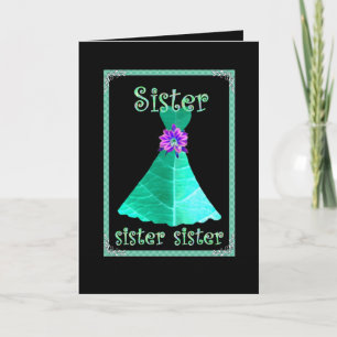 SISTER - Junior Bridesmaid mit AQUAMARINEM GREEN G Einladung