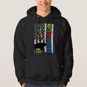 Sister Matching Family Autismus Awareness American Hoodie