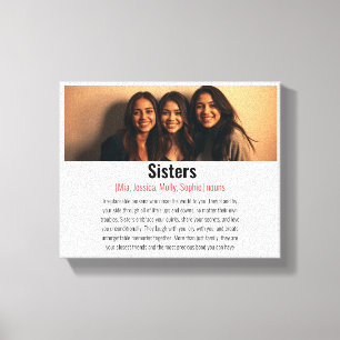 Sister Memorial Definition Custom Acrylic Keepake Leinwanddruck