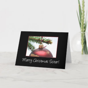 Sister Merry Christmas card Feiertagskarte