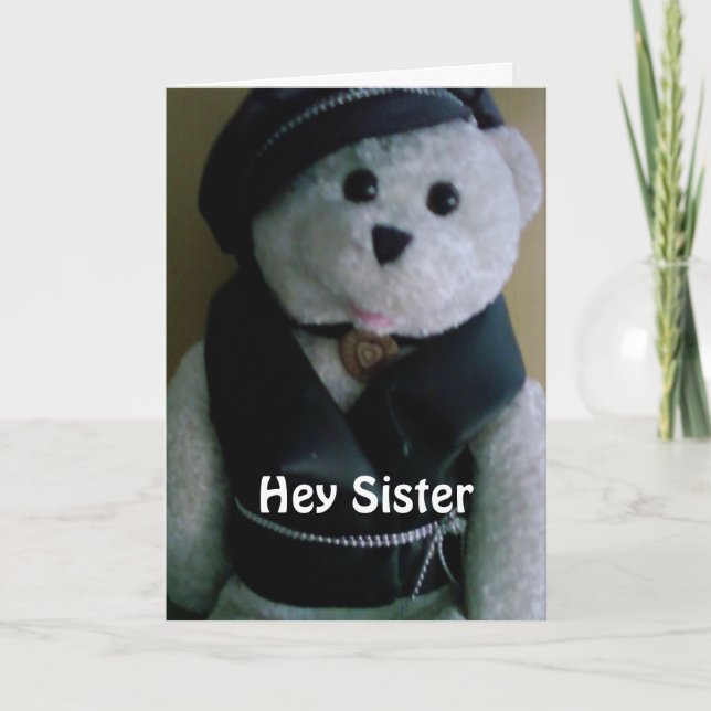 **SISTER** NUR WEIHNACHTEN (AUS COOLEM TEDDY BEAR) KARTE (Vorderseite)