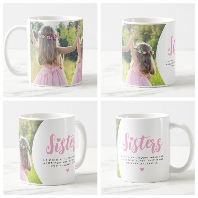 Sister Photo Gift Sisters Quote Kaffeetasse (Von Creator hochgeladen)