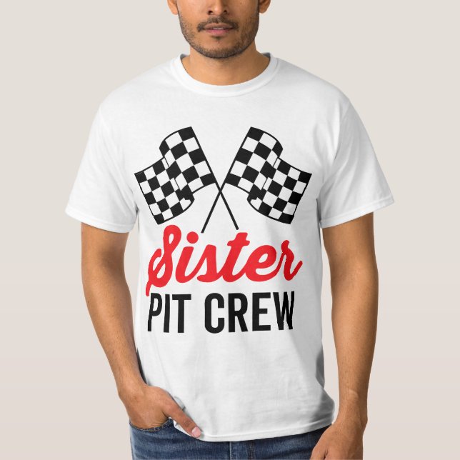 Sister Pit Crew for Racing Party Costume  T-Shirt (Vorderseite)