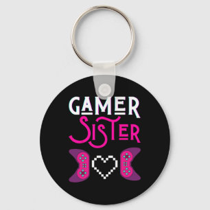 Sister Plays Video Game Funny Sisters Gaming Sis S Schlüsselanhänger