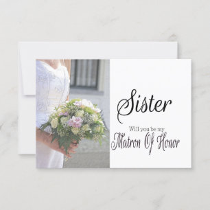 Sister, Please be my Matron of Honor? Einladung
