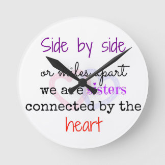 Sister Quote Gift CLock Sister Clock Gift Runde Wanduhr