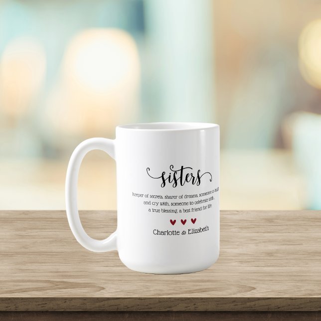 Sister Quote Individuelle Name Personalisiert Kaff Kaffeetasse (Von Creator hochgeladen)