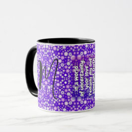 Sister Quotes & Monogramm | Besondere Lila Blämche Tasse