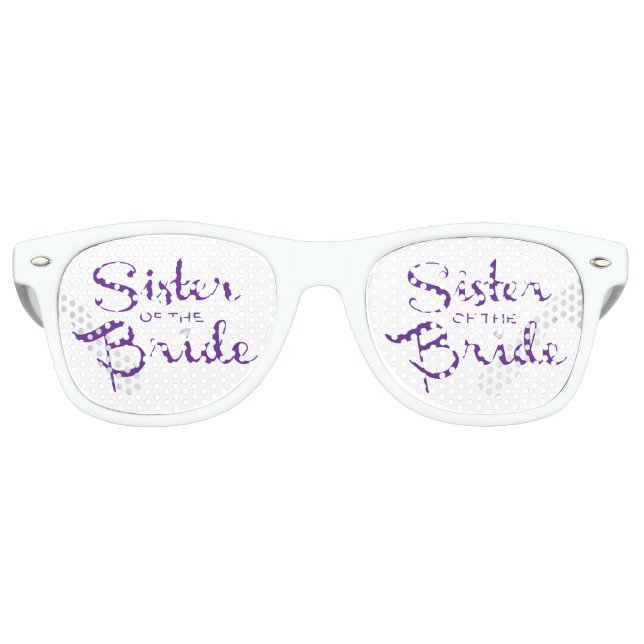 Sister Retro Script Lila Sonnenbrille (Vorderseite)